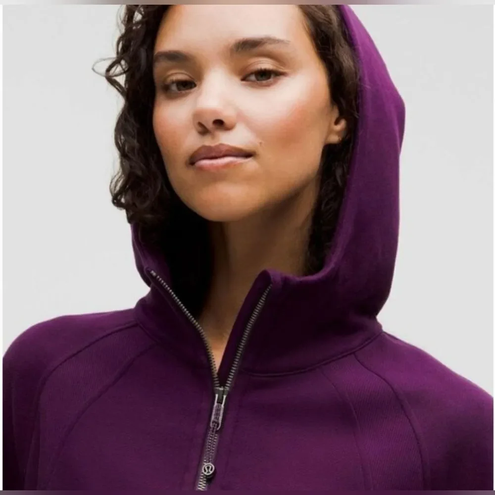 Lululemon Women's Oversized Crop Dramatic Magenta Full Zip Hoodie